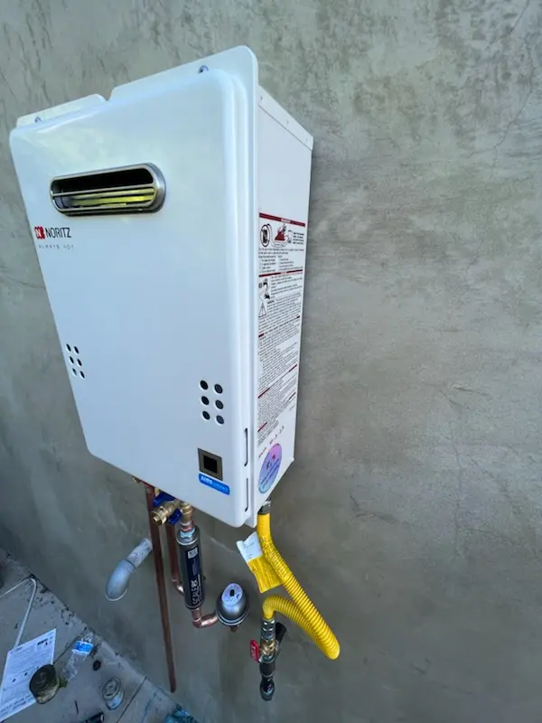 Tankless water heater installation for Mowry homes